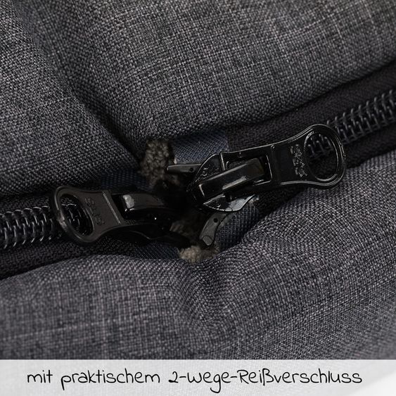 Fillikid Fleece-Fußsack Kinley - Melange Dunkelgrau