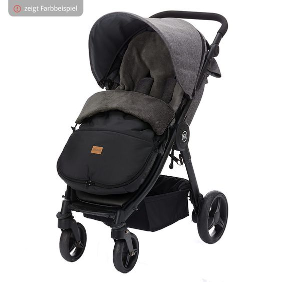 Fillikid Fleece-Fußsack Kinley - Melange Dunkelgrau