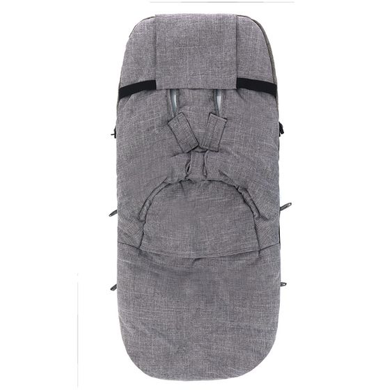 Fillikid Fleece-Fußsack Kinley - Melange Hellgrau