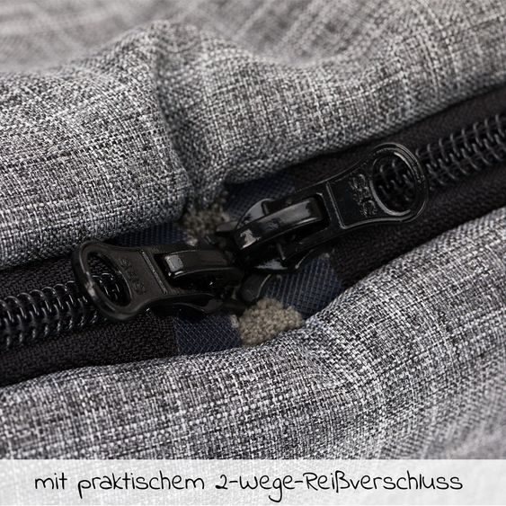 Fillikid Fleece-Fußsack Kinley - Melange Hellgrau