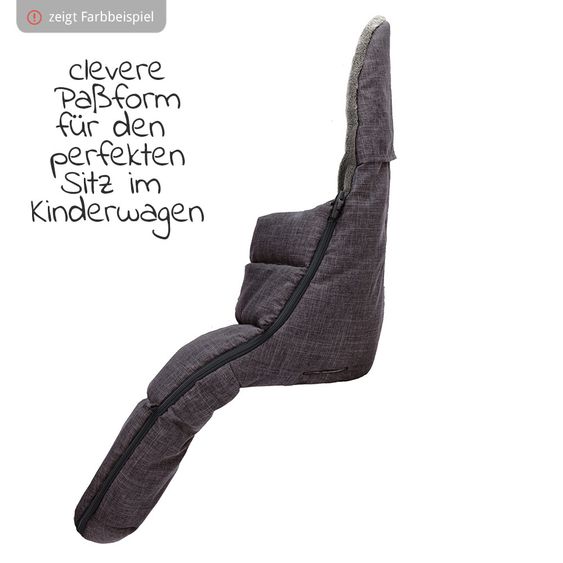 Fillikid Fleece-Fußsack Kinley - Melange Hellgrau