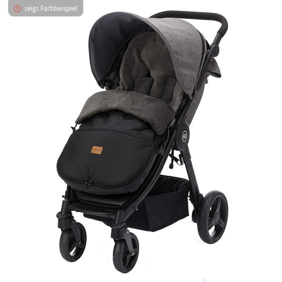 Fillikid Fleece-Fußsack Kinley - Melange Hellgrau