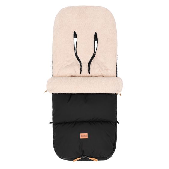 Fillikid Coprigambe in pile Kinley con peluche Teddy per buggy, sportiva e passeggino - Nero