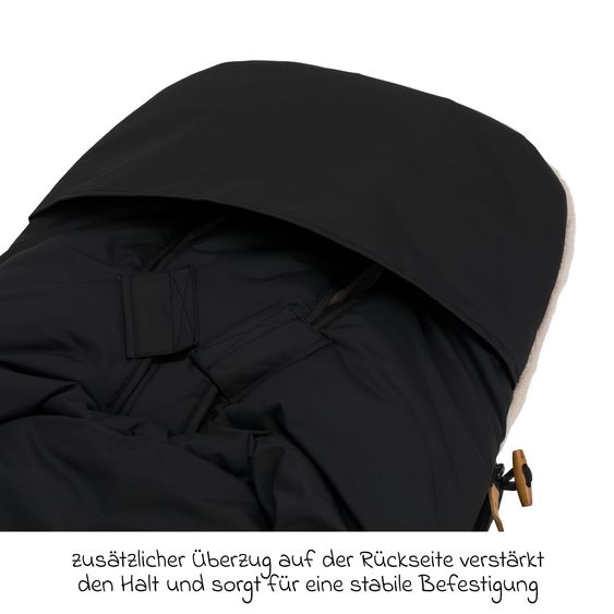 Fillikid Coprigambe in pile Kinley con peluche Teddy per buggy, sportiva e passeggino - Nero