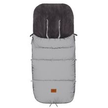 Fleece-Fußsack Kinley Reflect mit reflektierendem Außenmaterial für Buggy, Sport- und Kinderwagen - Silber