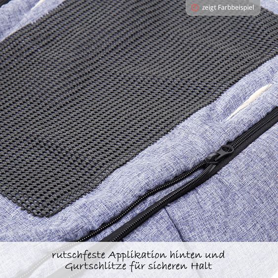 Fillikid Fleece-Fußsack mit Lammwollauflage Marviso - Schwarz