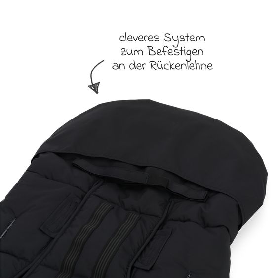 Fillikid Ogre fleece footmuff for buggy, baby carriage and baby carriage - black