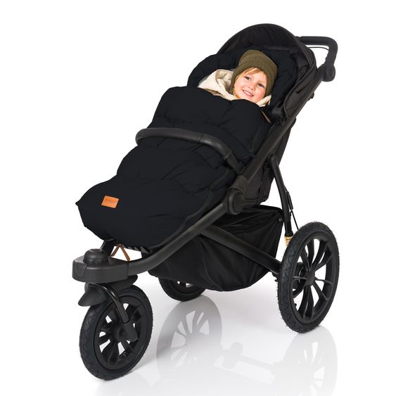 Fillikid Ogre fleece footmuff for buggy, baby carriage and baby carriage - black