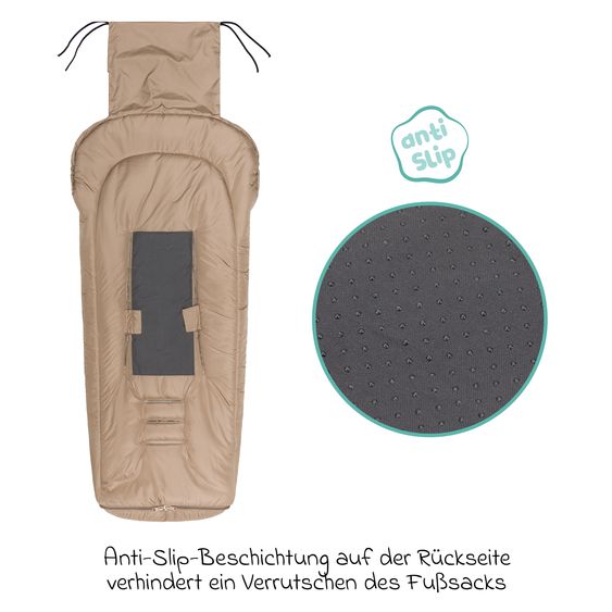 Fillikid Sacco piedi in pile Tettuccio per Passeggino Leggero, Sportivo e Passeggino - Dessert Taupe