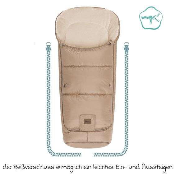 Fillikid Sacco piedi in pile Tettuccio per Passeggino Leggero, Sportivo e Passeggino - Dessert Taupe