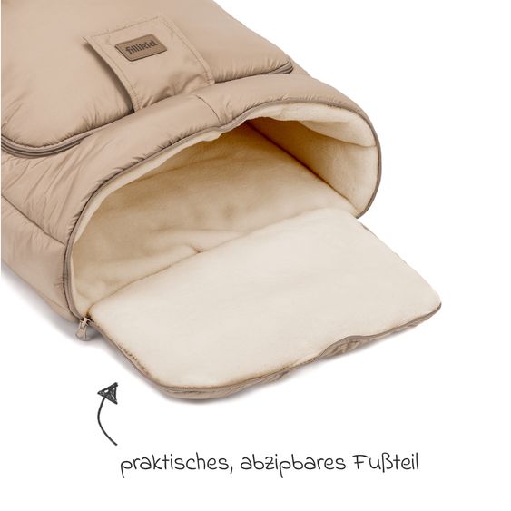 Fillikid Sacco piedi in pile Tettuccio per Passeggino Leggero, Sportivo e Passeggino - Dessert Taupe