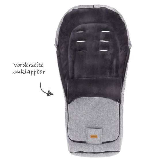 Fillikid Fleece Footmuff Peak - Melange Light Gray