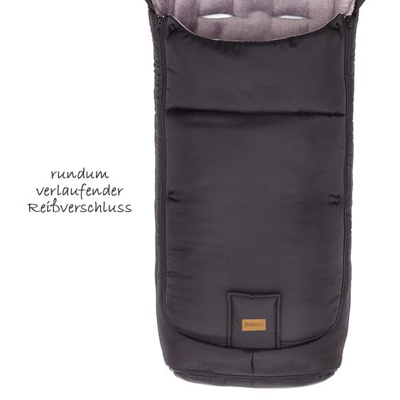 Fillikid Fleece-Fußsack Peak - Schwarz
