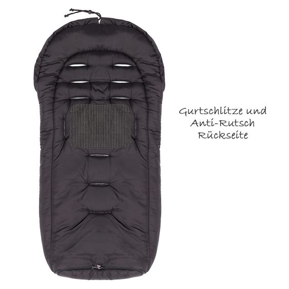 Fillikid Fleece-Fußsack Peak - Schwarz