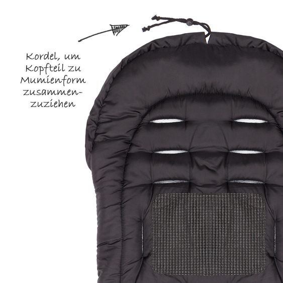 Fillikid Fleece-Fußsack Peak - Schwarz