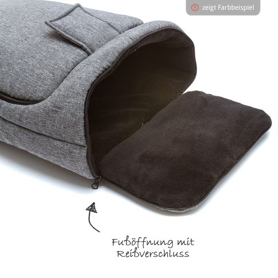 Fillikid Fleece-Fußsack Peak - Schwarz