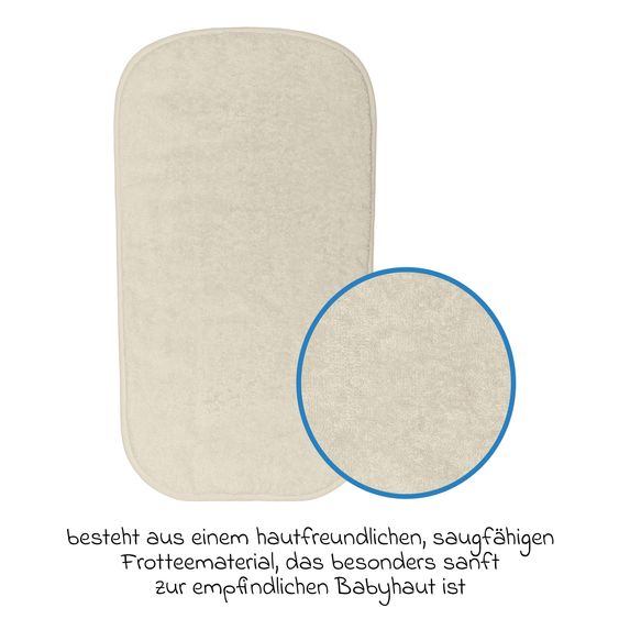 Fillikid Terry Cover for changing table recesses 60 x 36 cm - Beige