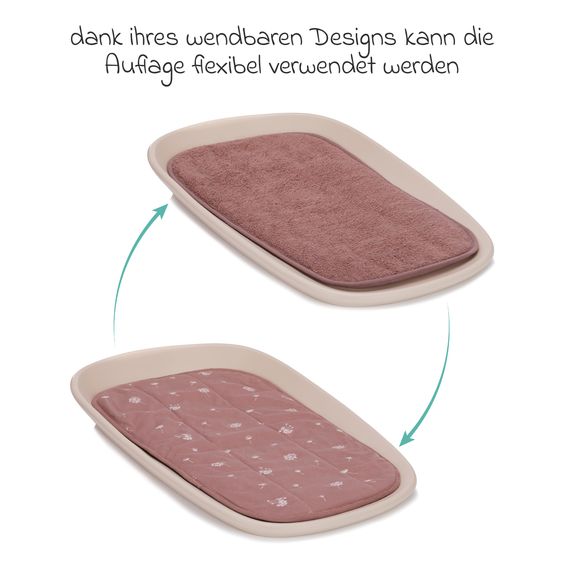 Fillikid Terry Cover for changing table recesses 60 x 36 cm - Pink