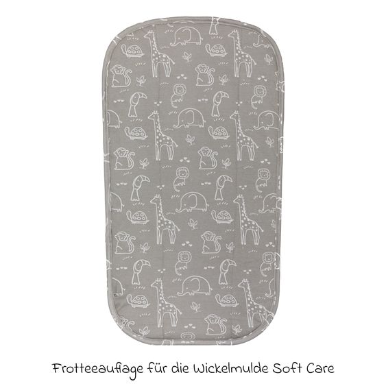 Fillikid Terry Cover for changing table recesses 60 x 36 cm - Grey