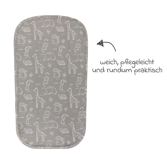 Fillikid Terry Cover for changing table recesses 60 x 36 cm - Grey