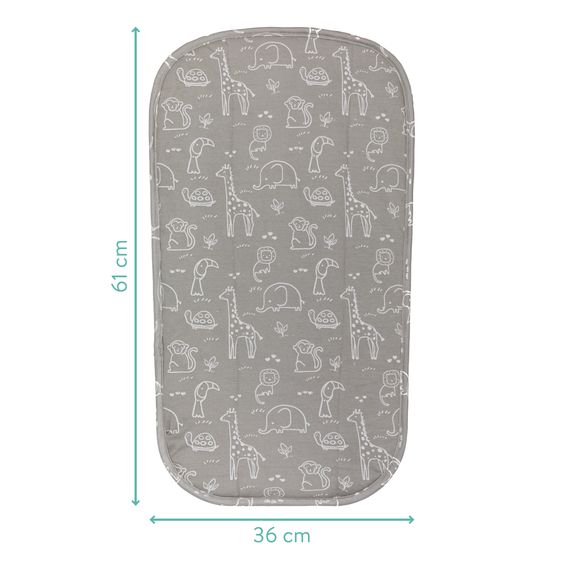 Fillikid Terry Cover for changing table recesses 60 x 36 cm - Grey