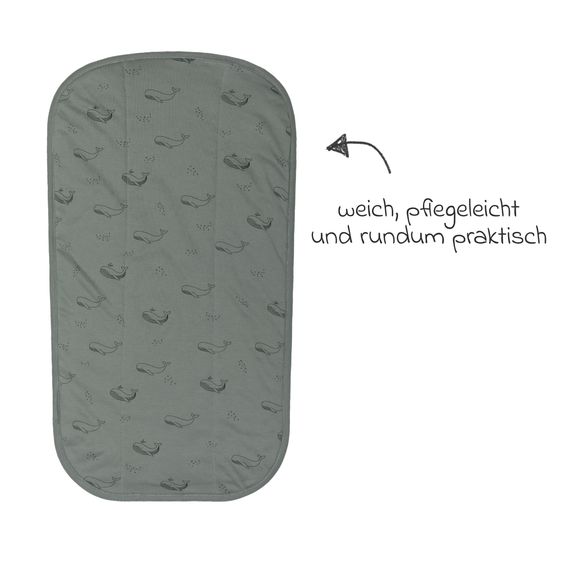 Fillikid Terry Cover for changing table recesses 60 x 36 cm - Green