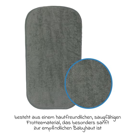 Fillikid Terry Cover for changing table recesses 60 x 36 cm - Green