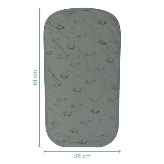 Fillikid Terry Cover for changing table recesses 60 x 36 cm - Green