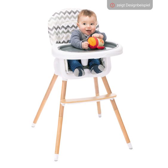 Fillikid Hochstuhl & Kinderstuhl Paul inkl. Essbrett - Sterne Grau