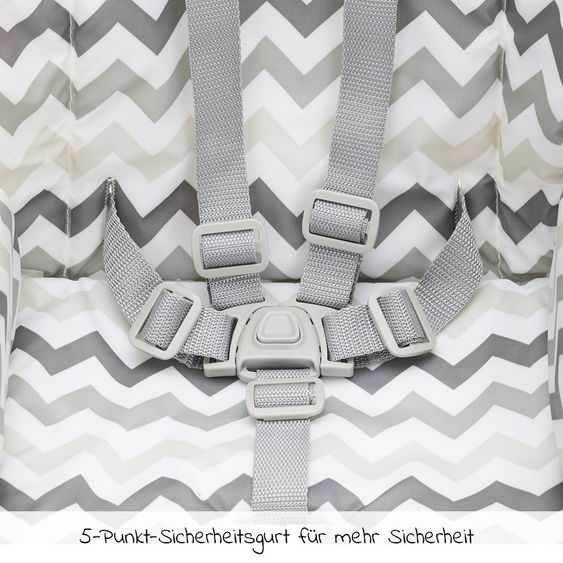 Fillikid Hochstuhl & Kinderstuhl Paul inkl. Essbrett - Zick Zack