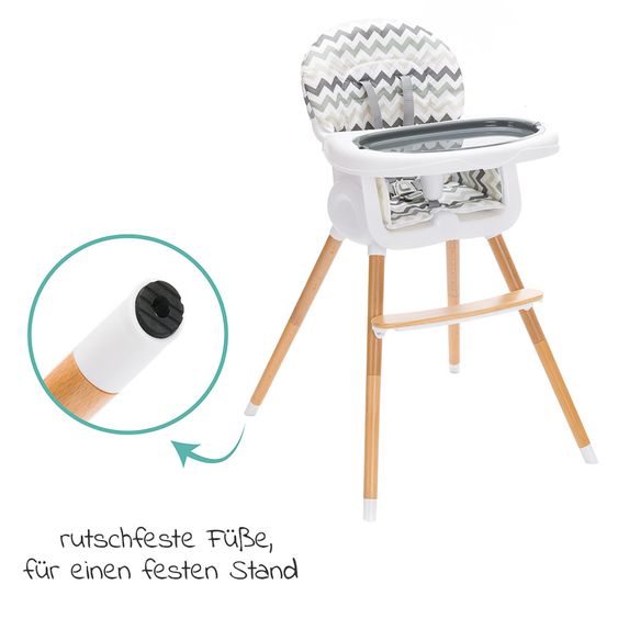 Fillikid Hochstuhl & Kinderstuhl Paul inkl. Essbrett - Zick Zack