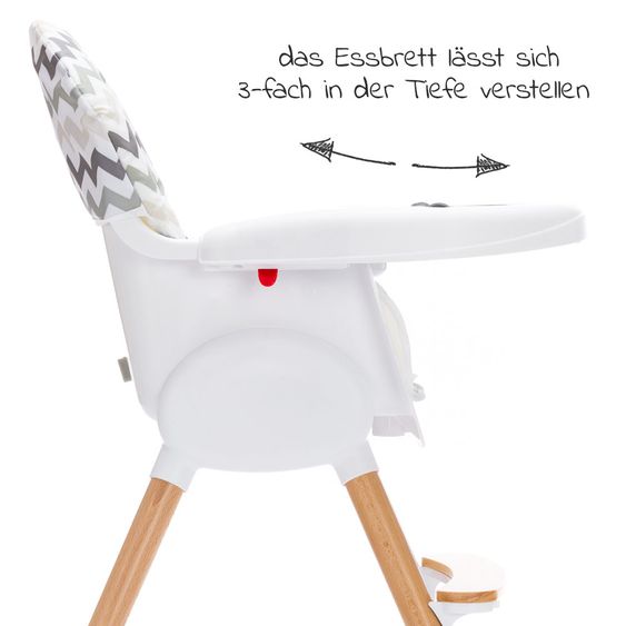 Fillikid Hochstuhl & Kinderstuhl Paul inkl. Essbrett - Zick Zack