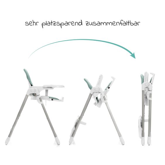 Fillikid Hochstuhl Tim mit Esstablett, klappbar - Mentha