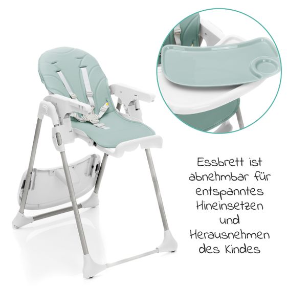 Fillikid Hochstuhl Tim mit Esstablett, klappbar - Mentha