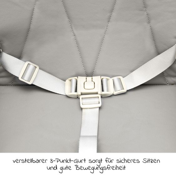 Fillikid Hochstuhl Tom mit Essbrett - klein faltbar nur 4,3 kg - Granit