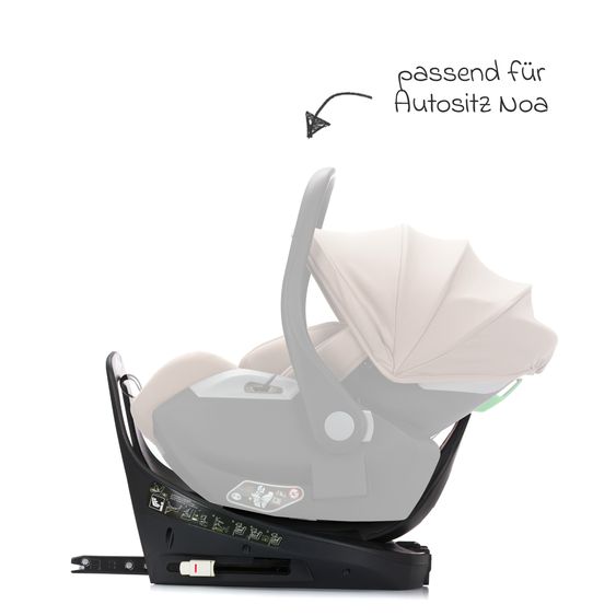Fillikid Isofix-Basis passend für Autositz Noa - Schwarz