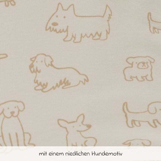 Fillikid Kapuzenbadetuch 75 x 75 cm - Hund - Beige