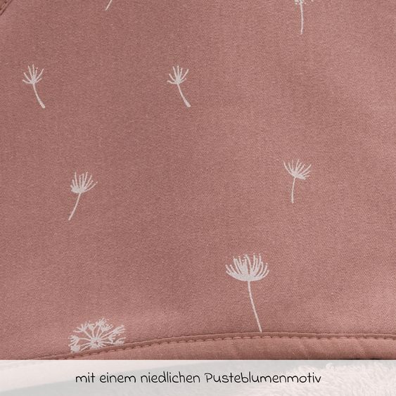 Fillikid Kapuzenbadetuch 75 x 75 cm - Pusteblume - Rosa