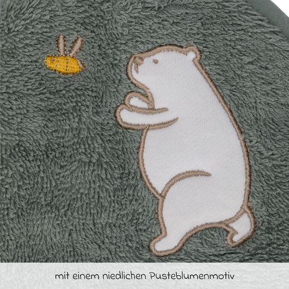 Fillikid Accappatoio con cappuccio con motivo sul cappuccio 75 x 75 cm - Verde