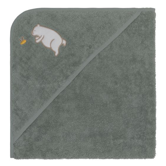 Fillikid Accappatoio con cappuccio con motivo sul cappuccio 75 x 75 cm - Verde