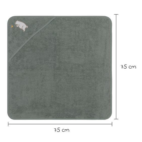 Fillikid Accappatoio con cappuccio con motivo sul cappuccio 75 x 75 cm - Verde