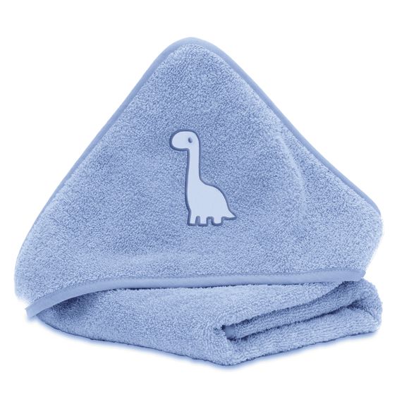 Fillikid Kapuzenbadetuch mit Motiv auf der Kapuze 75 x 75 cm - Rex - Blau