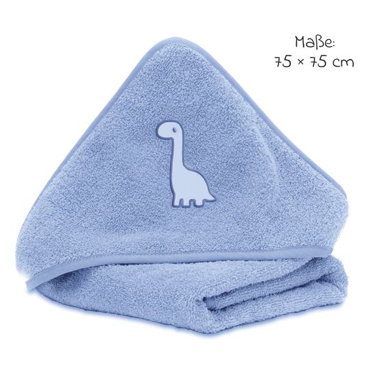 Fillikid Kapuzenbadetuch mit Motiv auf der Kapuze 75 x 75 cm - Rex - Blau