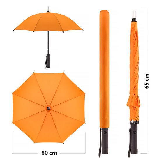 Fillikid Kinder Regenschirm mit Taschenlampe und Leuchtspitze - Orange