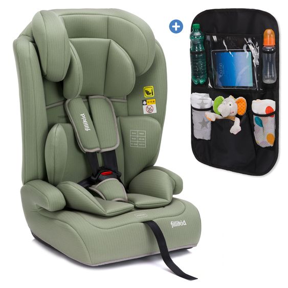 Fillikid Seggiolino per bambini Seggiolino auto Oli i-Size 9 Mesi - 12 Anni (76 cm - 150 cm) incl. Borsa per seggiolino auto - Mint
