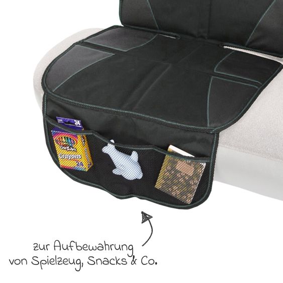 Fillikid Kindersitz Lea i-Size R129 ab 3 Jahre - 12 Jahre (100 cm - 150 cm) ohne Isofix mit Gurtbefestigung nur 4 kg inkl. Polsterschutz & Auto-Sitztasche - Grün