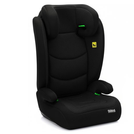 Fillikid Siège Auto Enfant Lea i-Size R129 Dès 3 Ans - 12 Ans (100 Cm - 150 Cm) Sans Isofix Avec Fixation Par Ceinture Seulement 4 Kg - Noir