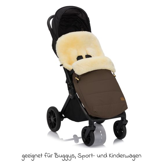Fillikid Sheepskin Footmuff Bernina for buggy, sport and stroller - Braun
