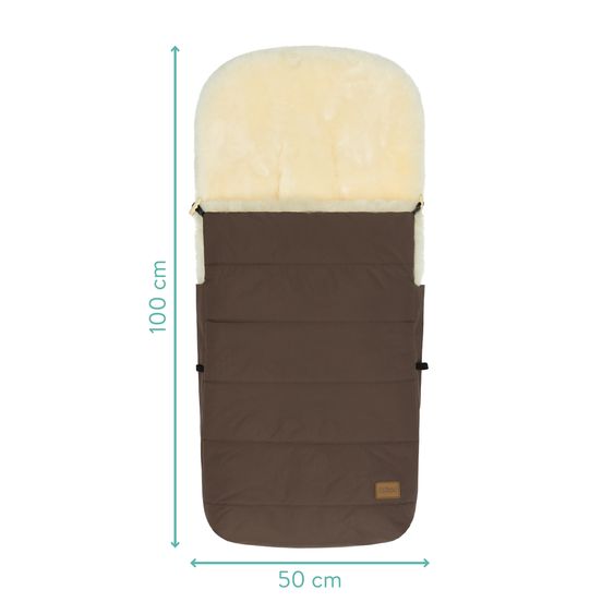 Fillikid Sheepskin Footmuff Bernina for buggy, sport and stroller - Braun