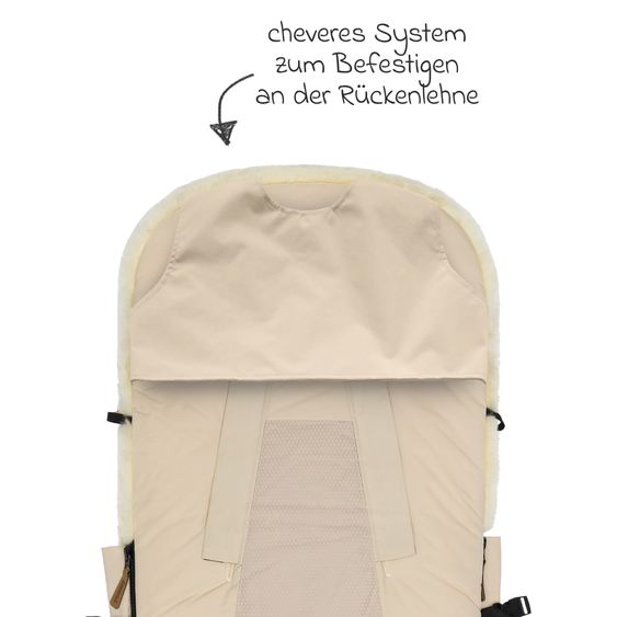 Fillikid Sheepskin Footmuff Bernina for buggy, sport and stroller - Natural